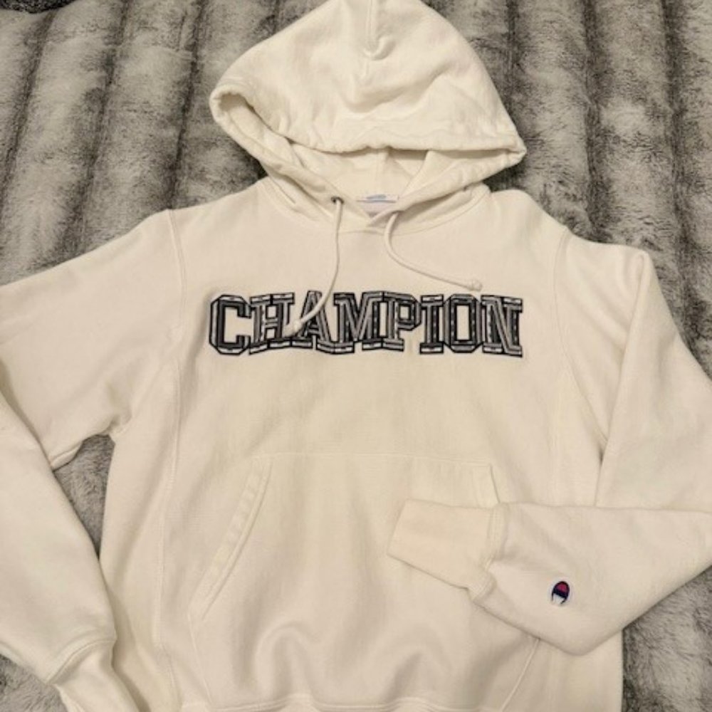 Champion Men's XS Off-White/Cream Hoodie